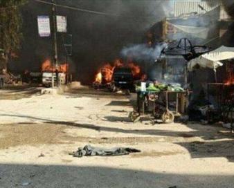 انفجار خودروی بمب‌گذاری شده در شهر عفرین سوریه