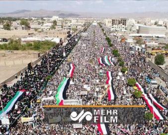تظاهرات گسترده در شهر صعده در حمایت از انصارالله یمن