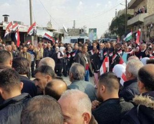 برگزاری تظاهرات علیه «اشغالگری» ترکیه در شمال سوریه