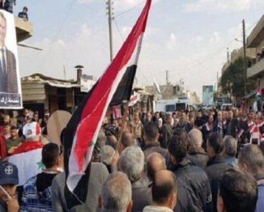برگزاری تظاهرات ضد ترکیه و شبه نظامیان آن در شمال سوریه