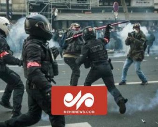حضور وسیع نیروهای پلیس فرانسه برای مقابله با اعتراضات